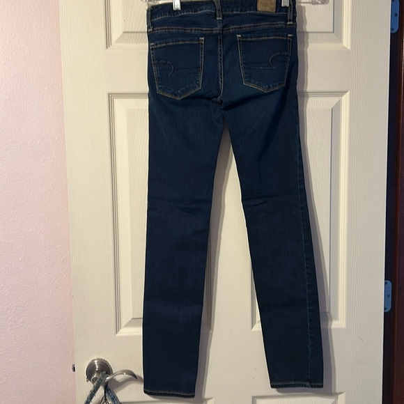 American Eagle Dark Wash Super Stretch Skinny Jeans Size 4 - Picture 1 of 5